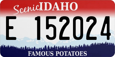 ID license plate E152024