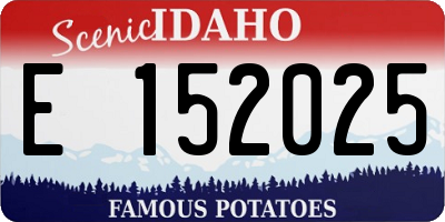 ID license plate E152025