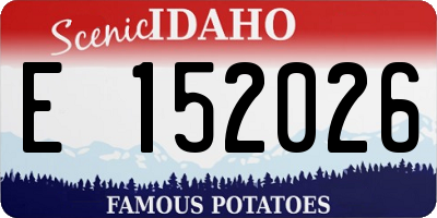 ID license plate E152026