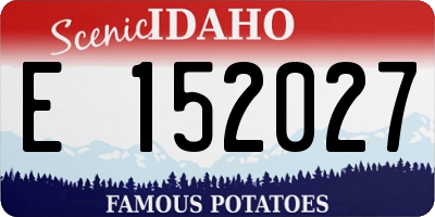 ID license plate E152027