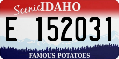 ID license plate E152031