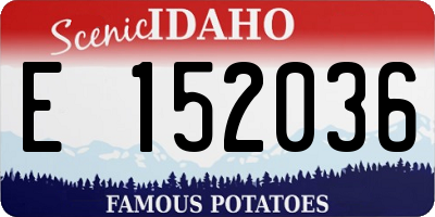 ID license plate E152036