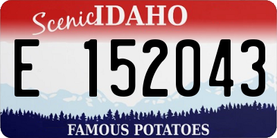 ID license plate E152043