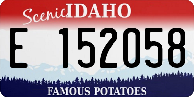 ID license plate E152058