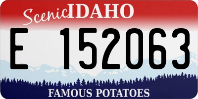ID license plate E152063