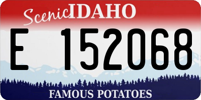 ID license plate E152068
