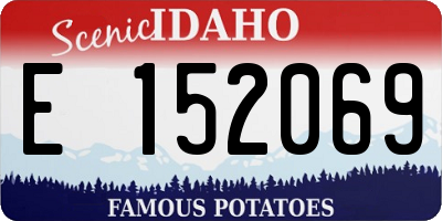 ID license plate E152069
