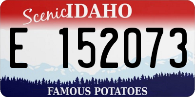ID license plate E152073