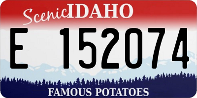 ID license plate E152074
