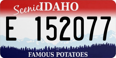 ID license plate E152077
