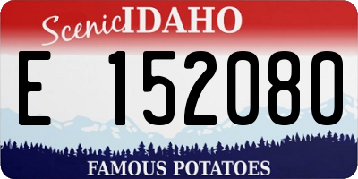 ID license plate E152080