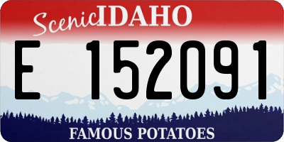 ID license plate E152091