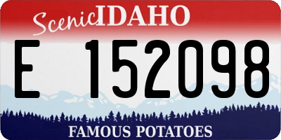 ID license plate E152098