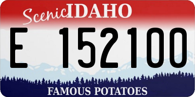 ID license plate E152100