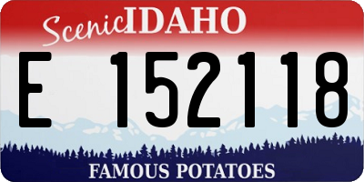 ID license plate E152118