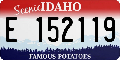 ID license plate E152119