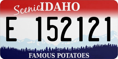 ID license plate E152121