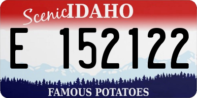 ID license plate E152122