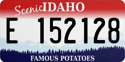 ID license plate E152128