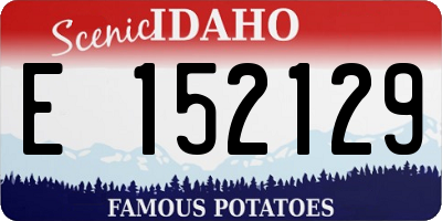 ID license plate E152129