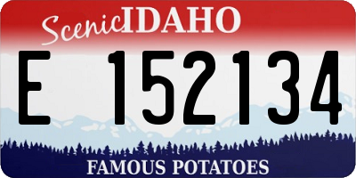 ID license plate E152134