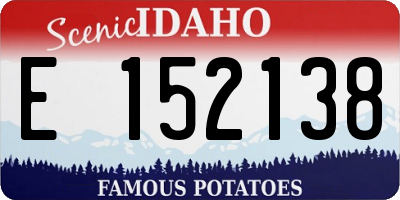 ID license plate E152138
