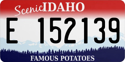 ID license plate E152139