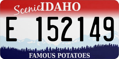 ID license plate E152149
