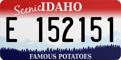 ID license plate E152151