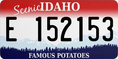 ID license plate E152153