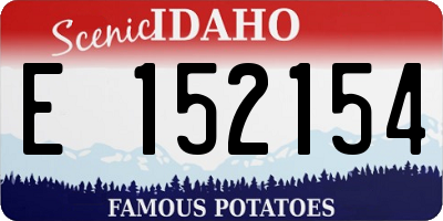 ID license plate E152154