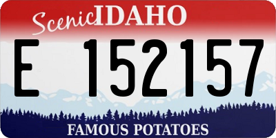 ID license plate E152157
