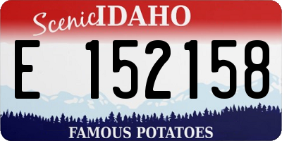 ID license plate E152158
