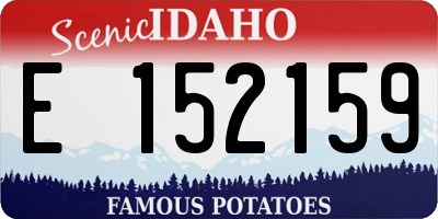 ID license plate E152159