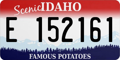 ID license plate E152161