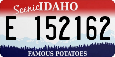ID license plate E152162