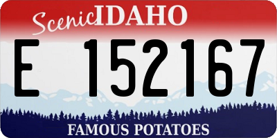 ID license plate E152167