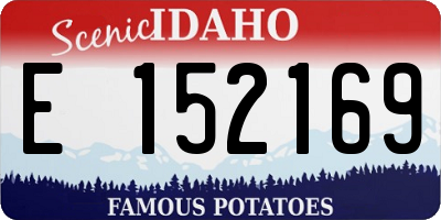 ID license plate E152169