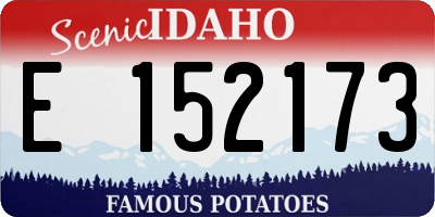 ID license plate E152173