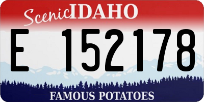 ID license plate E152178