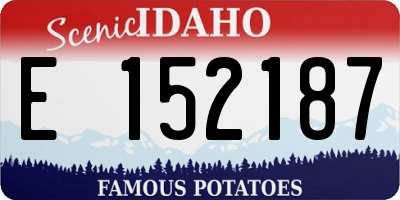 ID license plate E152187