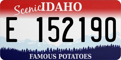 ID license plate E152190