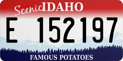 ID license plate E152197