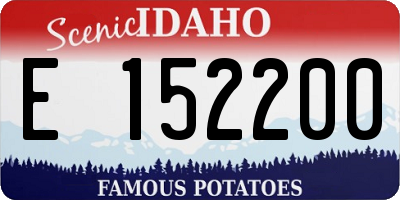 ID license plate E152200
