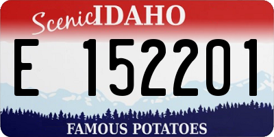 ID license plate E152201