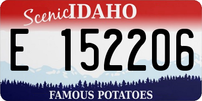 ID license plate E152206