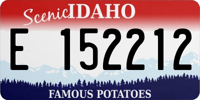 ID license plate E152212