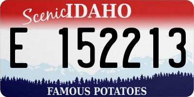 ID license plate E152213
