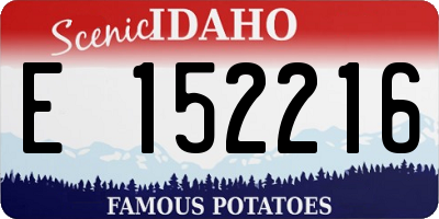 ID license plate E152216