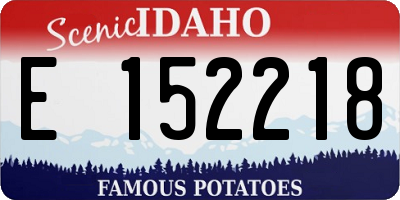 ID license plate E152218